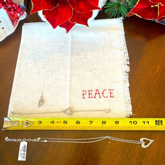 Brighton BELLA MIA Crystal Heart Reversible Necklace Bracelet Earrings RARE - Picture 14 of 16